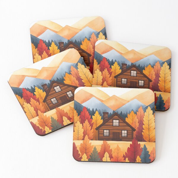 Item preview, Cozy Cabin Amidst Autumn Forest Foliage designed and sold by WPCreator.