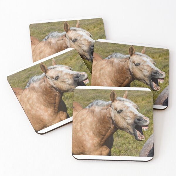 Item preview, Hilarious funny laughing Quarter Horse at ranch showing teeth and gums! designed and sold by Yogibear & Rachelle .