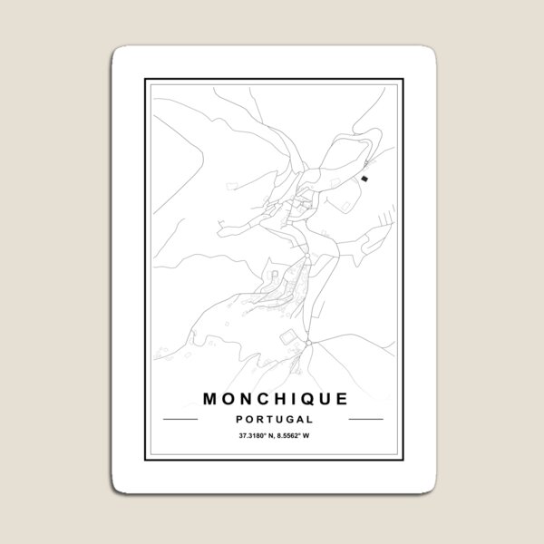 Aperçu de l'œuvre Carte de la ville de Monchique créée et vendue par SHAMPAIN-ART-CO.
