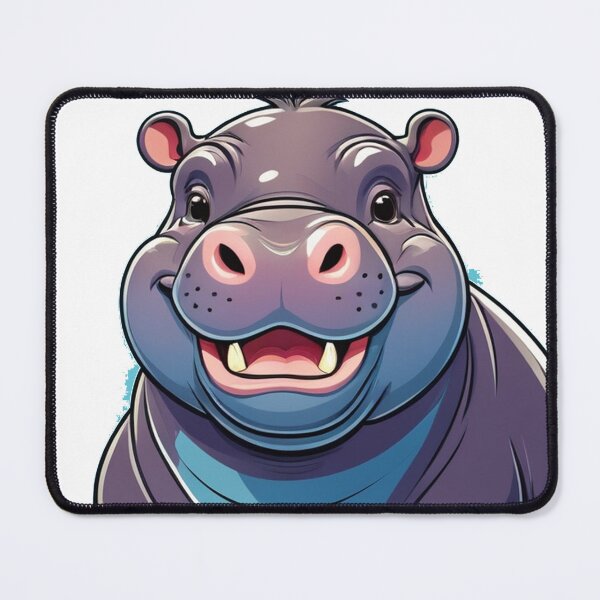 Item preview, Chubby Hippo Illustration - Cute and Adorable Cartoon Design designed and sold by Icenutikul1122.