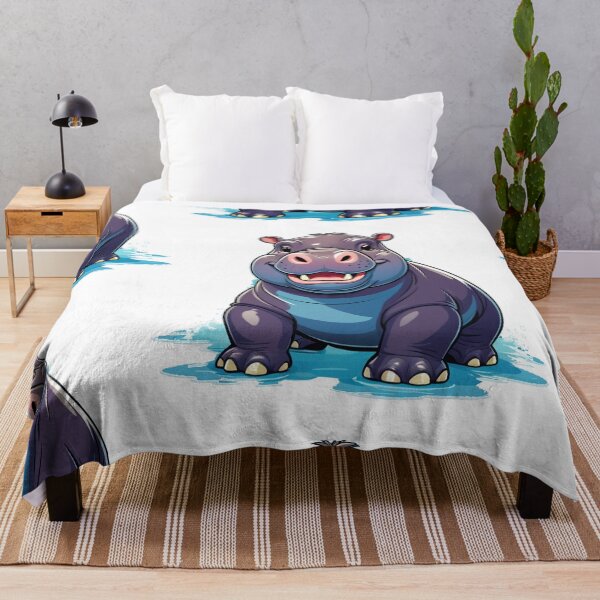 Item preview, Chubby Hippo Illustration - Cute and Adorable Cartoon Design designed and sold by Icenutikul1122.