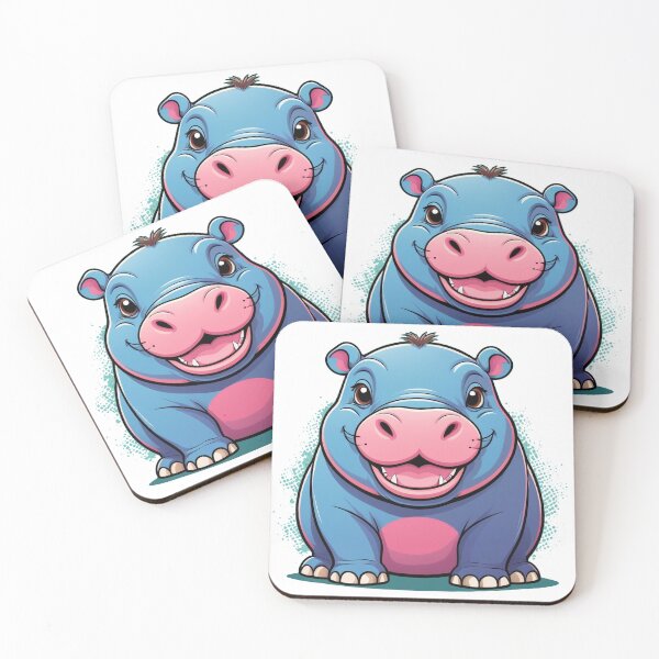 Item preview, Chubby Hippo Illustration - Cute and Adorable Cartoon Design designed and sold by Icenutikul1122.