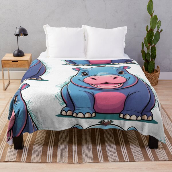 Item preview, Chubby Hippo Illustration - Cute and Adorable Cartoon Design designed and sold by Icenutikul1122.