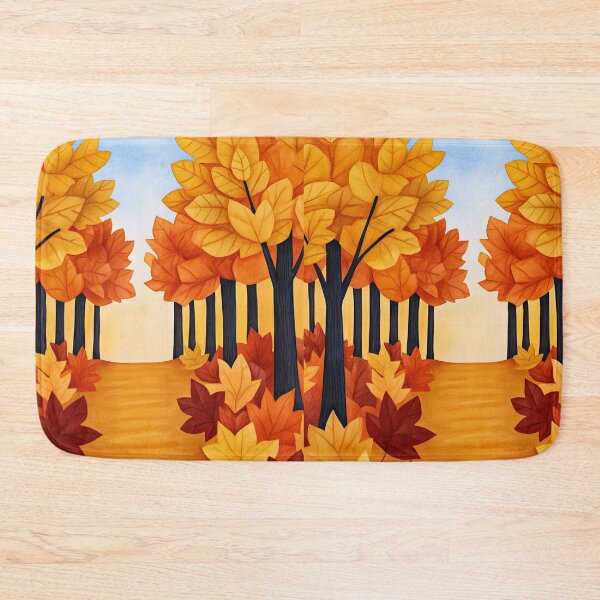 Item preview, Autumn Pathway Through Vibrant Fall Forest designed and sold by WPCreator.