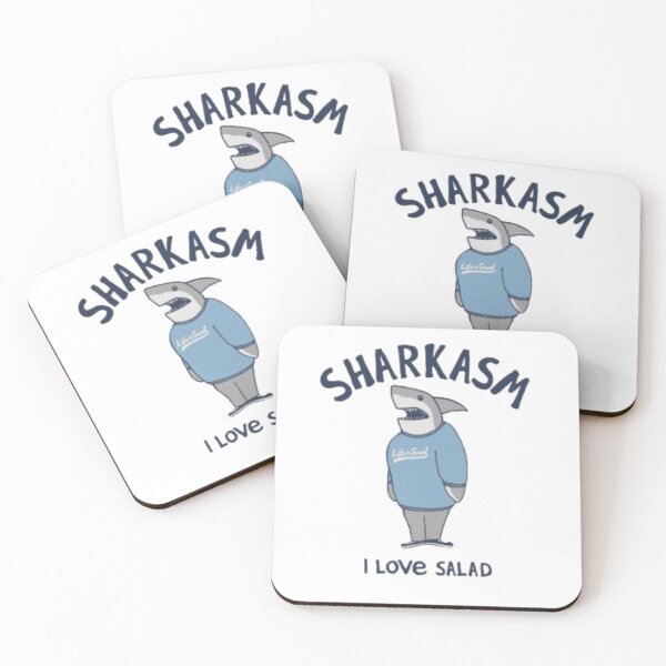 Item preview, Sharkasm funny sarcasm quotes "i love salad" designed and sold by Baldazar.