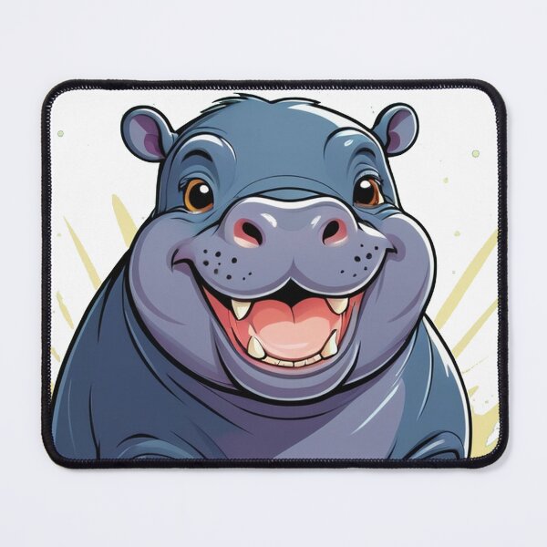 Item preview, Chubby Hippo Illustration - Cute and Adorable Cartoon Design designed and sold by Icenutikul1122.