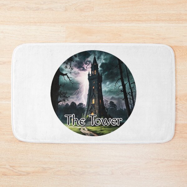 Item preview, Major Arcana Tarot Card The Tower - Horror Castle Struck by Lightning designed and sold by Pixel Waite.