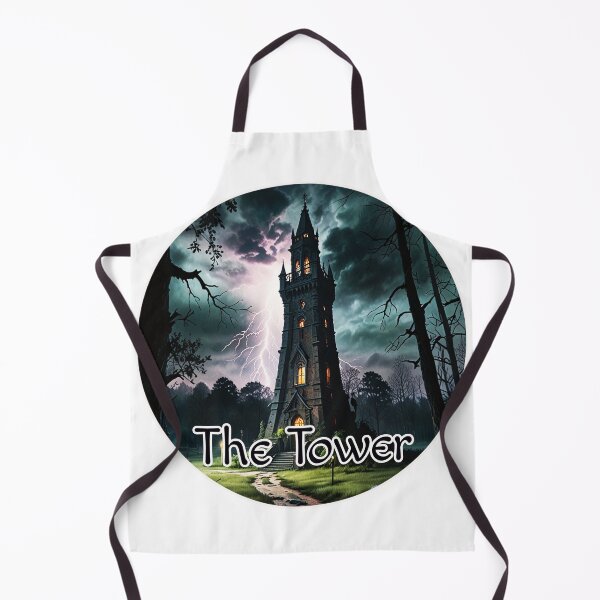 Item preview, Major Arcana Tarot Card The Tower - Horror Castle Struck by Lightning designed and sold by Pixel Waite.