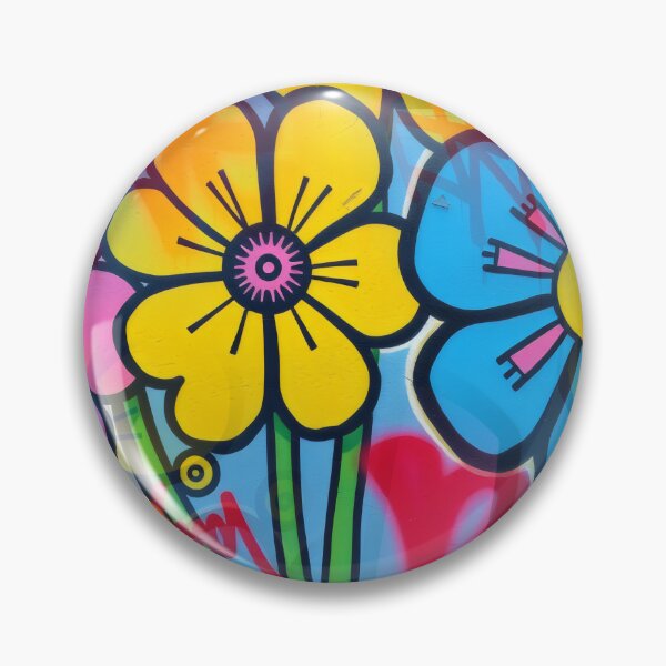 Artikelvorschau, Graffiti-Muster mit bunten Blumen entworfen und verkauft von patterncrow.
