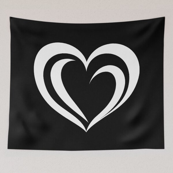 Item preview, Minimalist Heart Design in Bold White Lines – A Modern, Simple, and Elegant Expression of Love designed and sold by UniGift.