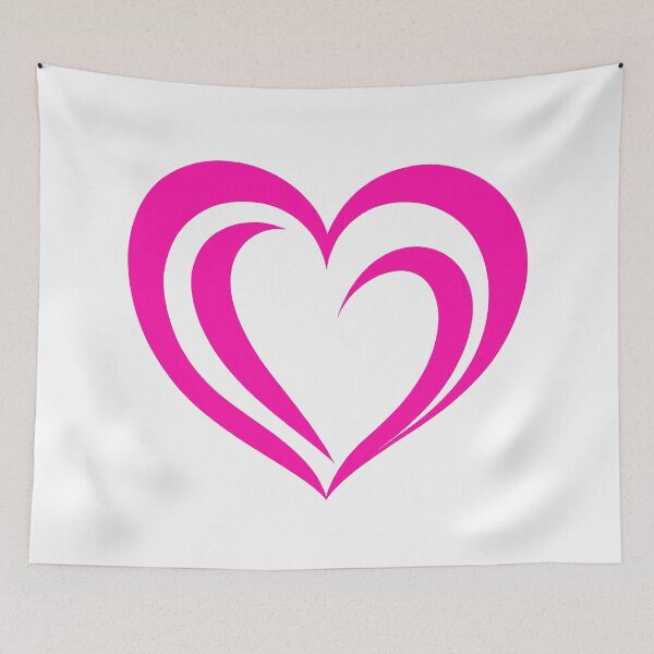 Item preview, Elegant Minimalist Heart Design in Soft Pink Lines - Modern and Simple with Smooth Curves for a Stylish and Loving Look designed and sold by UniGift.