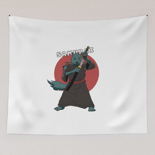 Item preview, Wolf samurai designed and sold by InkArtHobby.