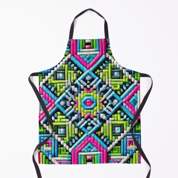 Item preview, Tribal Ikat Woven Abstract Design Neon 02 designed and sold by TribalioDesigns.
