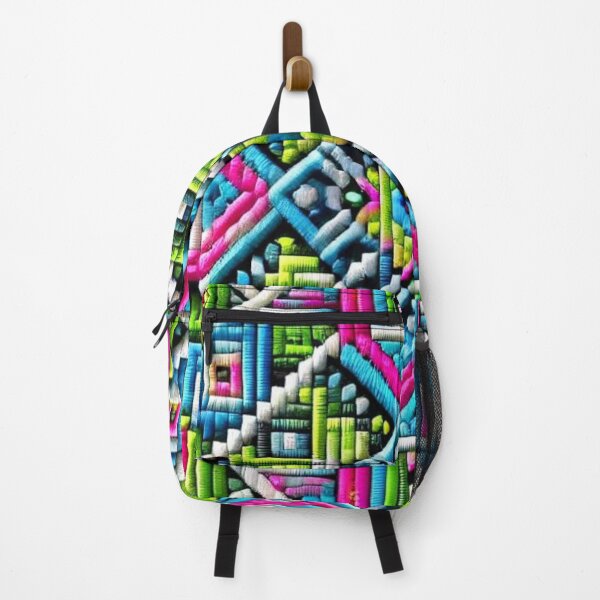 Item preview, Tribal Ikat Woven Abstract Design Neon 02 designed and sold by TribalioDesigns.