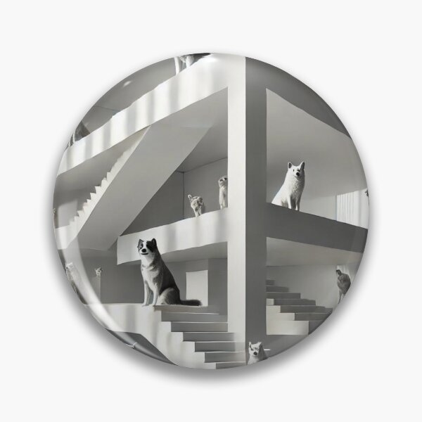 Item preview, Monochromatic Minimalist Pets in Modern Architecture designed and sold by takeng07.