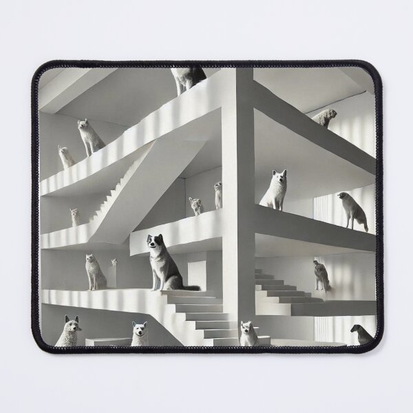 Item preview, Monochromatic Minimalist Pets in Modern Architecture designed and sold by takeng07.