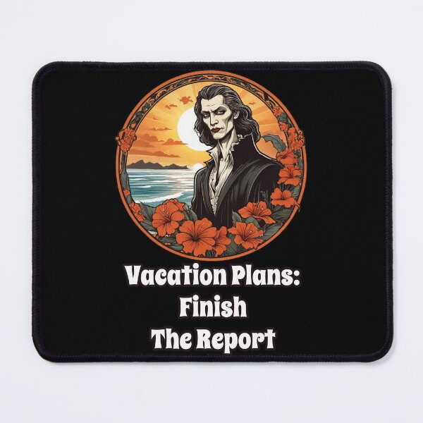 Item preview, Workaholic Vampire by The Beach - Vacation Report designed and sold by Ridiculam Toga.