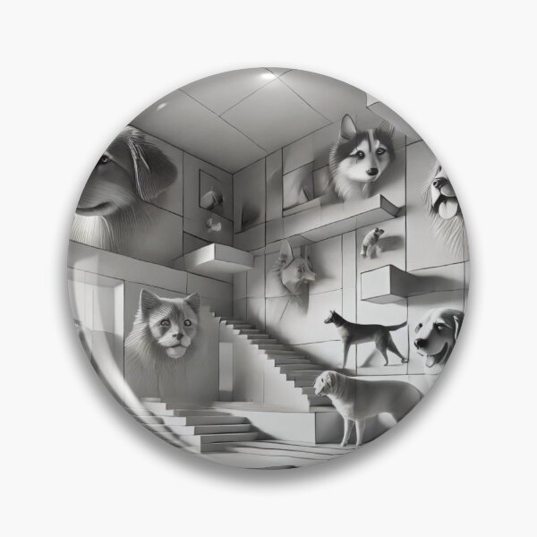 Item preview, Abstract Pet Portraits in Monochrome Architecture designed and sold by takeng07.