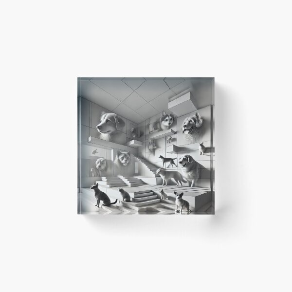 Item preview, Abstract Pet Portraits in Monochrome Architecture designed and sold by takeng07.