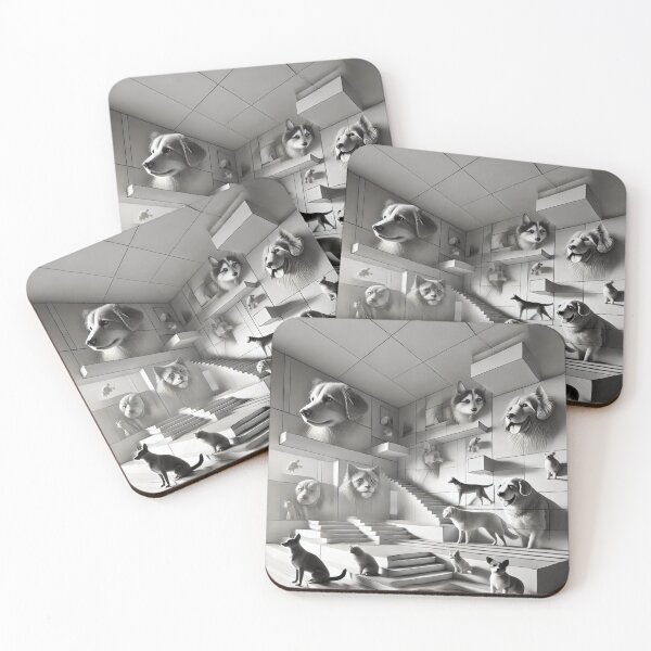 Item preview, Abstract Pet Portraits in Monochrome Architecture designed and sold by takeng07.
