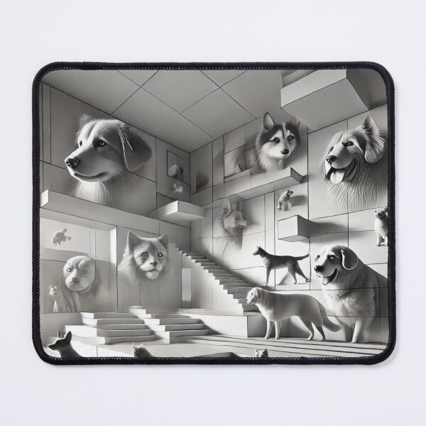 Item preview, Abstract Pet Portraits in Monochrome Architecture designed and sold by takeng07.