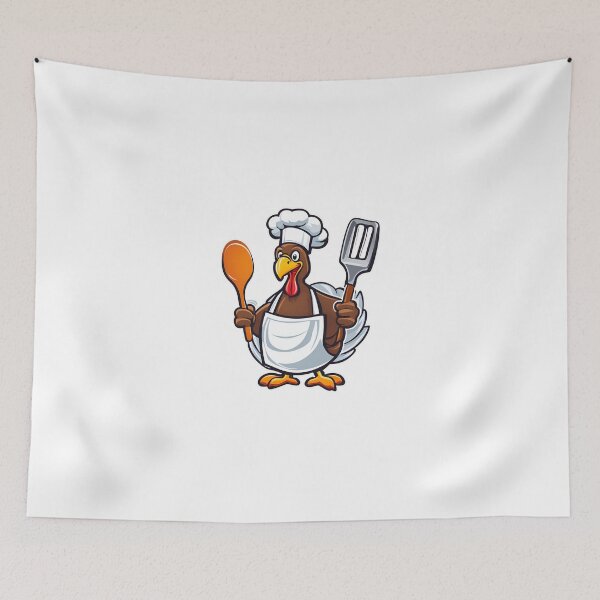Item preview, Chef Turkey with Spoon - Thanksgiving,  Graphic, funny, gifts, turkey, logo, autumn,  designed and sold by Ewelina  Niemiec.