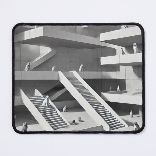 Item preview, Minimalist Pets in a Geometric Landscape designed and sold by takeng07.