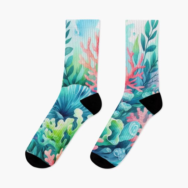 Item preview, Pink Blue Cute Coral Reef Beachy Coastal Nautical designed and sold by SeaStarAlex.