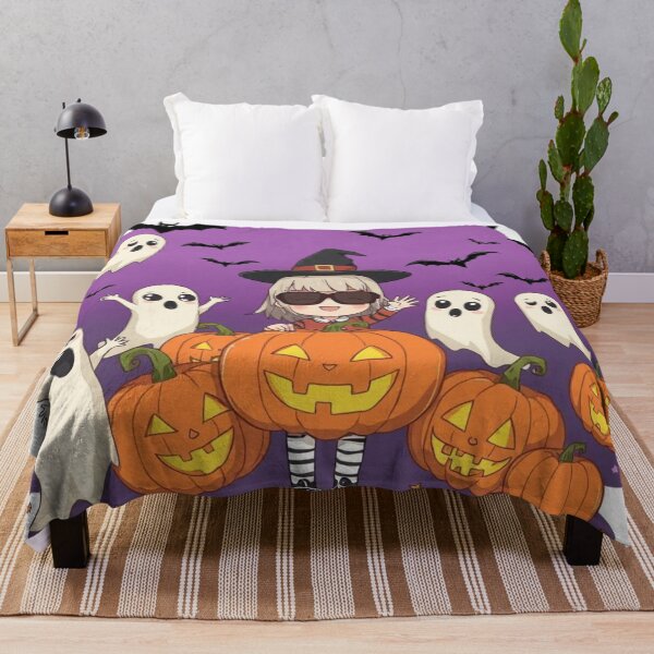 Item preview, Halloween Anime Girl, Ghosts & Pumpkins designed and sold by DesignsByPrnces.