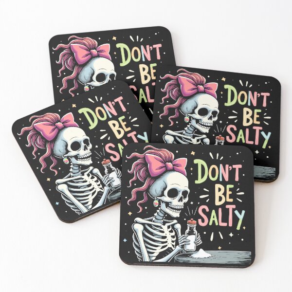 Item preview, Don't Be Salty Skeleton Funny Halloween Humor designed and sold by Quirky Shirts.