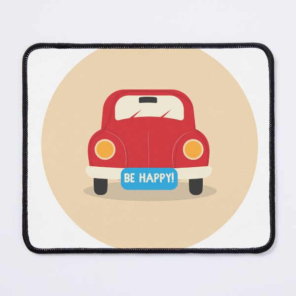 Item preview, Be Happy - Cute Red Car Illustration designed and sold by Monedesign.
