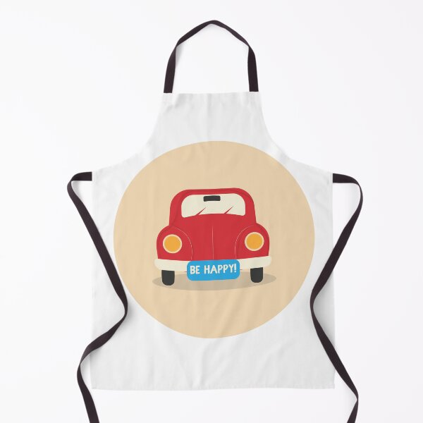 Item preview, Be Happy - Cute Red Car Illustration designed and sold by Monedesign.