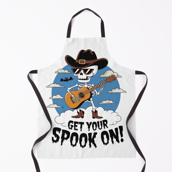 Item preview, Get Your Spook On Skeleton Cowboy Guitarist Spooky Halloween Fun designed and sold by Quirky Shirts.