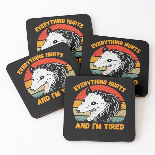 Item preview, Everything Hurts And I’m Tired Funny Meme Gym designed and sold by LeoVargasVelha.