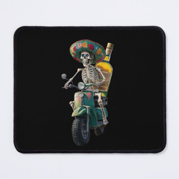 Item preview, Skeleton on Vespa with Sombrero and Tequila – Day of the Dead Mexican Art designed and sold by love3617.