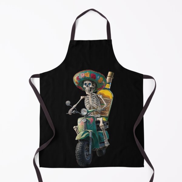 Item preview, Skeleton on Vespa with Sombrero and Tequila – Day of the Dead Mexican Art designed and sold by love3617.