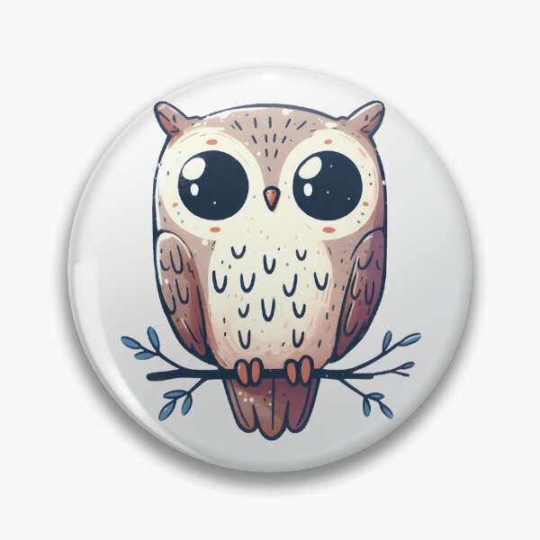 Aperçu de l'œuvre Hibou mignon à l'aquarelle créée et vendue par WanderlustCoCo.