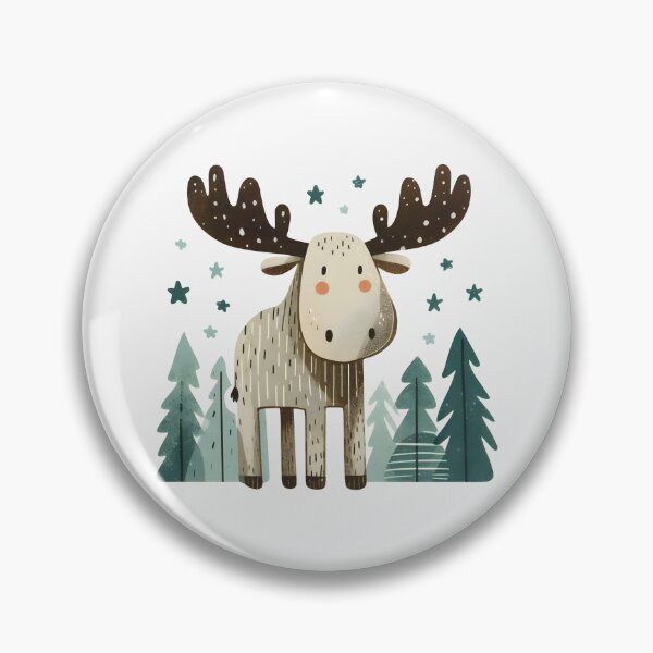 Item preview, Cute Watercolor Moose  designed and sold by WanderlustCoCo.