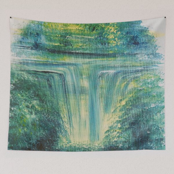 Item preview, Waterfall in bright colors designed and sold by cloude-vigal.