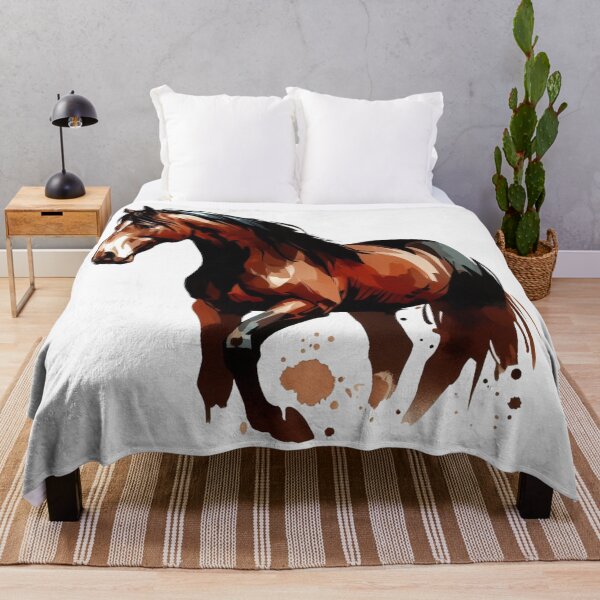 Item preview, Watercolor Brown Horse  designed and sold by WanderlustCoCo.