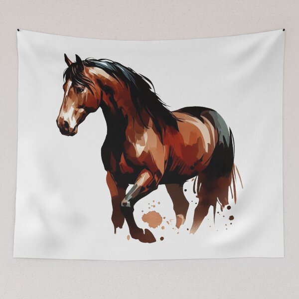 Item preview, Watercolor Brown Horse  designed and sold by WanderlustCoCo.