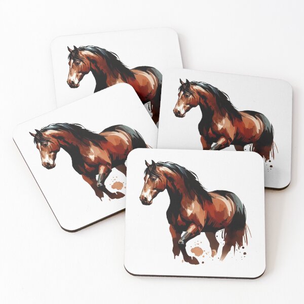 Item preview, Watercolor Brown Horse  designed and sold by WanderlustCoCo.