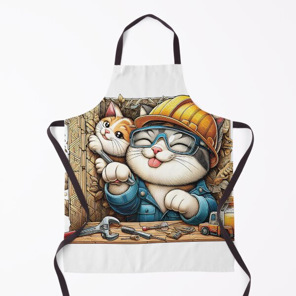 Item preview, Cat happy blue collar worker designed and sold by HappyHavenStu.
