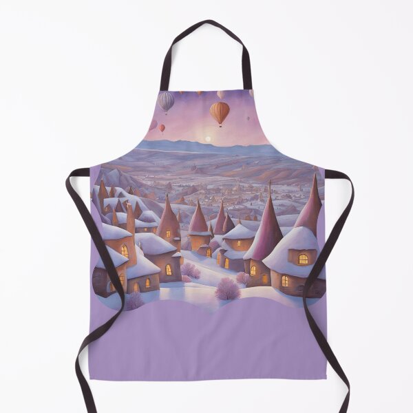 Item preview,  Hot Air Balloons and Fairytale Town with Snow View designed and sold by Diclebaybas.