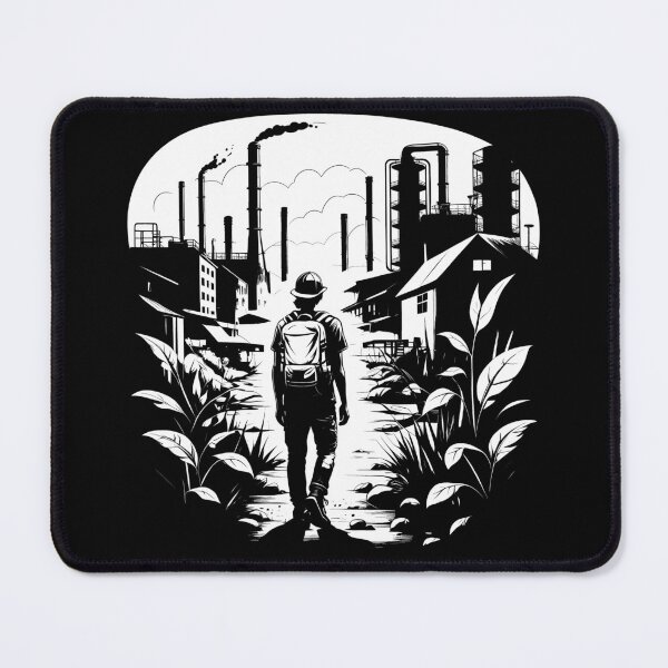 Item preview, Backpacker in industrial landscape designed and sold by Harry Wibier.