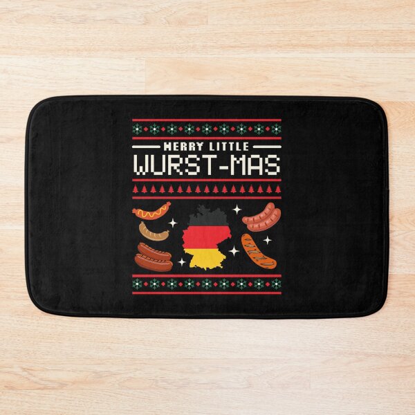 Item preview, German Ugly Christmas Sweater Merry Little Wurst-Mas designed and sold by WanderlustCoCo.