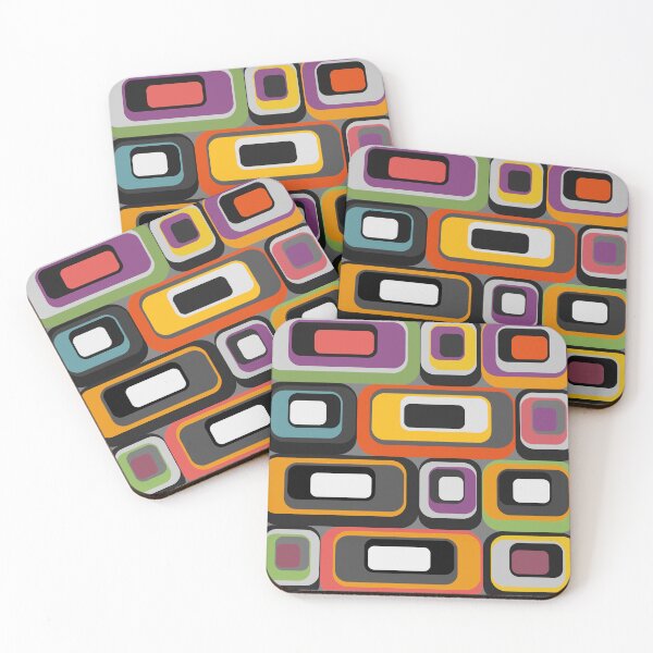 Item preview, retro abstract colorful pattern designed and sold by pauloneill-art.