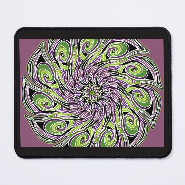 Item preview, Purple & Green pinwheel on mauve background designed and sold by KatyaAmanae.