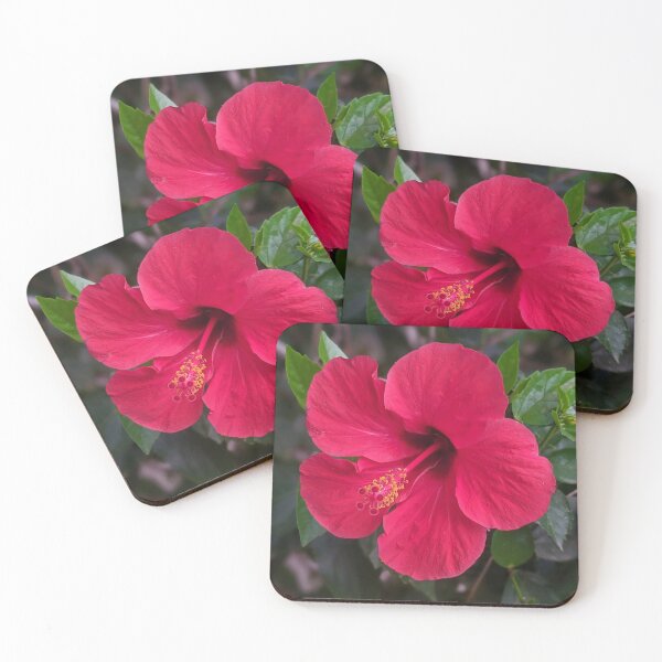 Item preview, Hot Red Green Exotic Hibiscus Tropical Flower Shapes Mania designed and sold by Shapes-Mania.