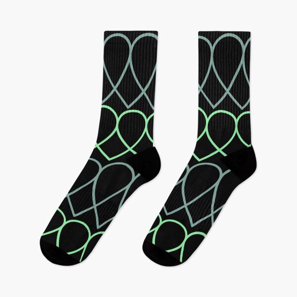 Item preview, Cambridge blue  and light green colors hearts shape pattern designed and sold by Designfs.